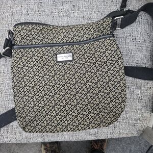 Tommy Hilfiger Black and Tan Men's Crossbody Bag
